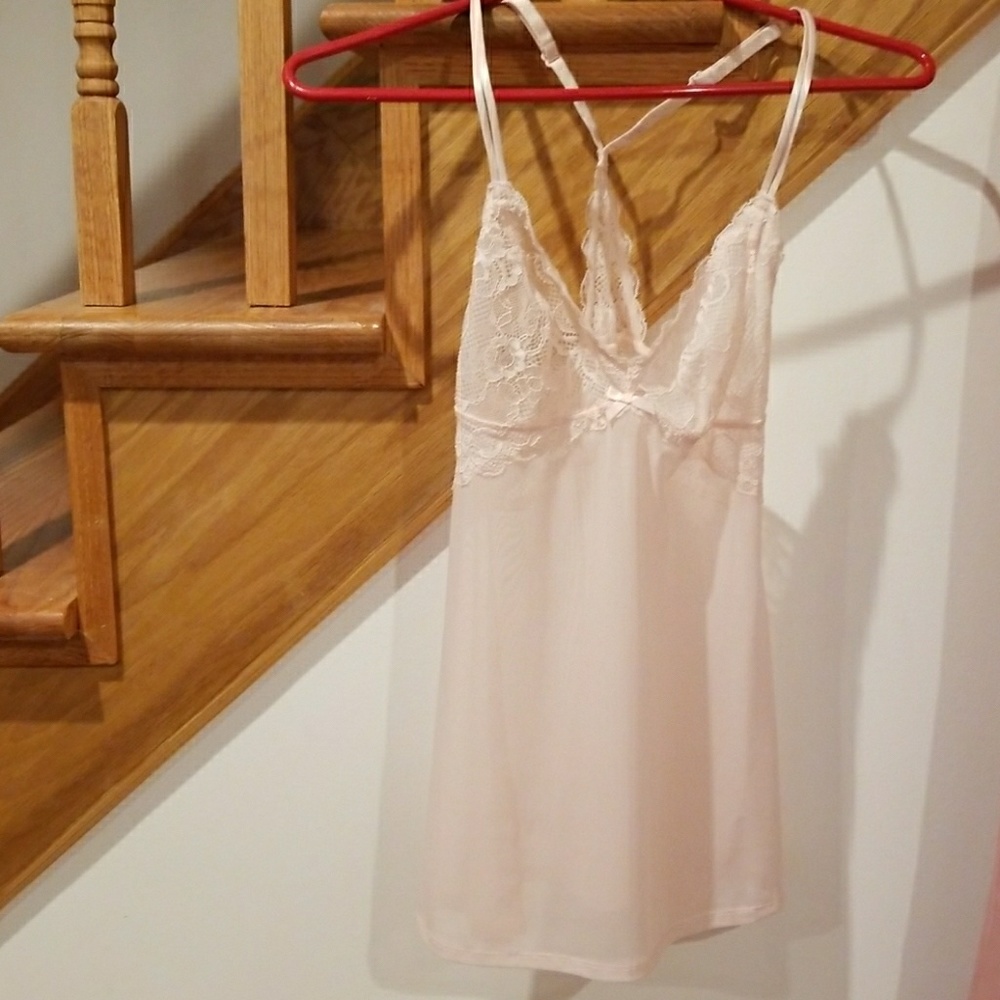 Sheer light pink nightie